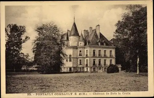 Ak Pontault-Combault Seine et Marne, Château de Bois La Croix