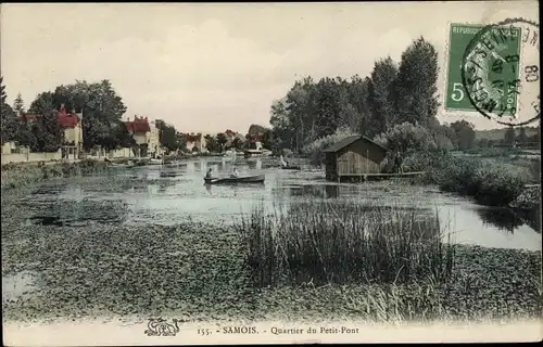 Ak Samois sur Seine Seine et Marne, Quartier du Petit Pont