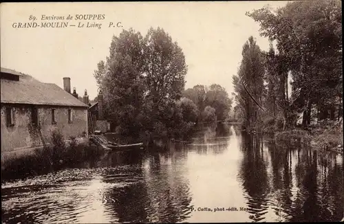 Ak Souppes sur Loing Seine et Marne, Grand Moulin