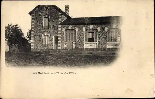 Ak Les Molières Essonne, École des Filles