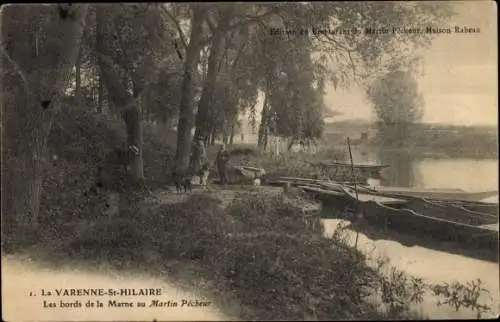 Ak La Varenne Saint Hilaire Val de Marne, Bords de la Marne au Martin Pêcheur