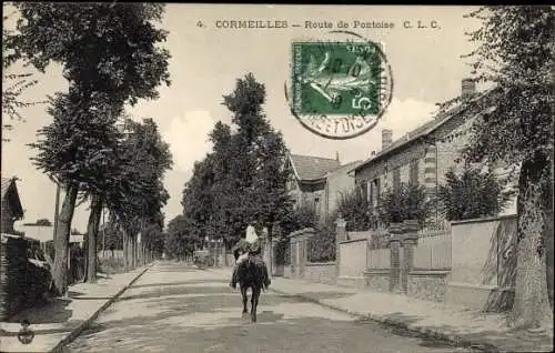 Ak Cormeilles en Parisis Val d'Oise, Route de Pontoise
