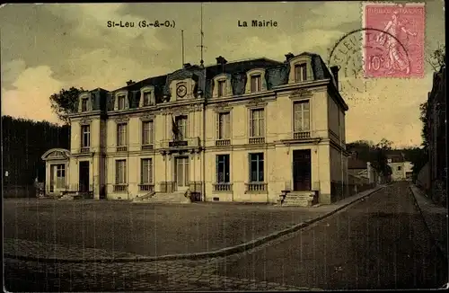 Ak Saint Leu Val d´Oise, La Mairie