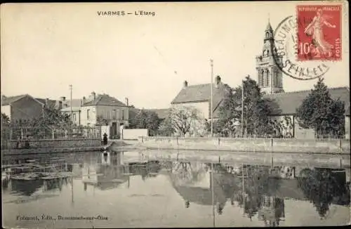 Ak Viarmes Val-d´Oise, L´Étang