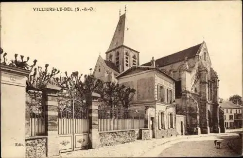 Ak Villiers-le-Bel Val-d´Oise, L´Église