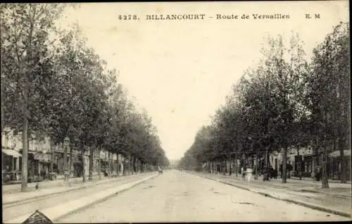 Ak Billancourt Hauts de Seine, Route de Versailles
