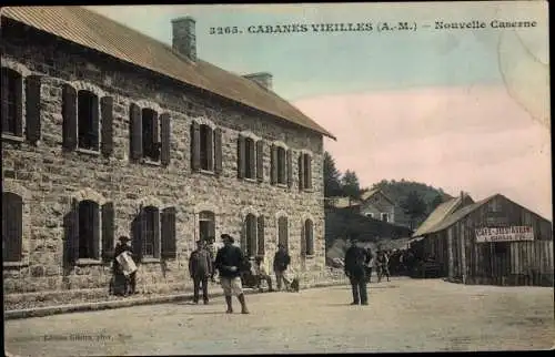 Ak Vacherie de Cabanes Vieilles Belvédère Alpes-Maritimes, Nouvelle Caserne