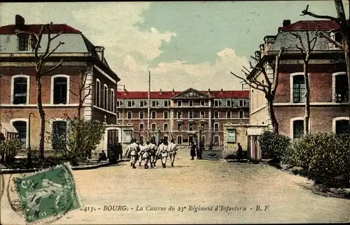 Ak Bourges Cher, La Caserne du 23e Regiment d'Infanterie