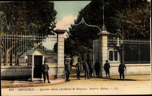 Ak Grenoble Isère, Quartier Hoche, Artillerie de Montagne, Batterie Alpine