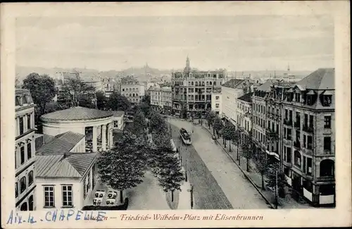 Ak Aachen in Nordrhein Westfalen, Friedrich Wilhelm Platz, Elisenbrunnen