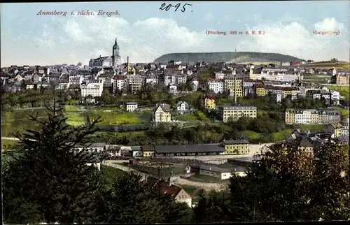 Ak Annaberg Buchholz im Erzgebirge, Panorama, Pöhlberg, Galgenberg