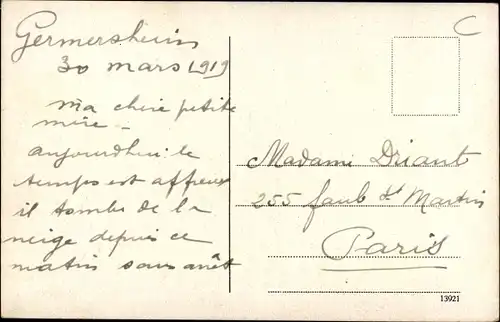 Ak Germersheim am Rhein, Marktsraße