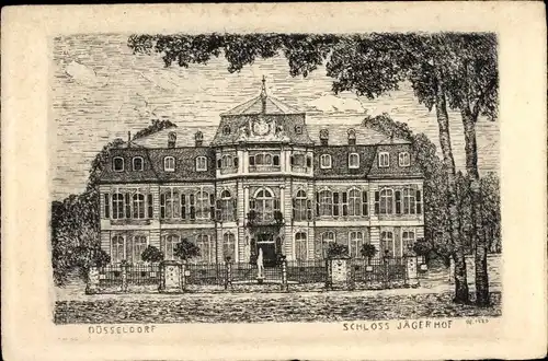 Künstler Ak Düsseldorf am Rhein, Schloss Jägerhof