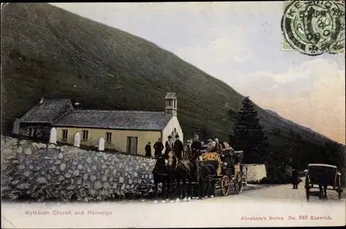 Ak Keswick Lake District Cumbria, Wythburn Church and Helvellyn