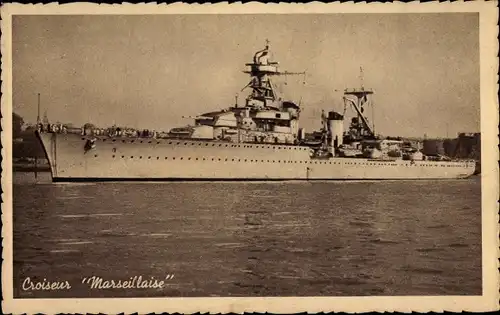 Ak Marine de Guerre Francaise, Croiseur Marseillaise, französisches Kriegsschiff