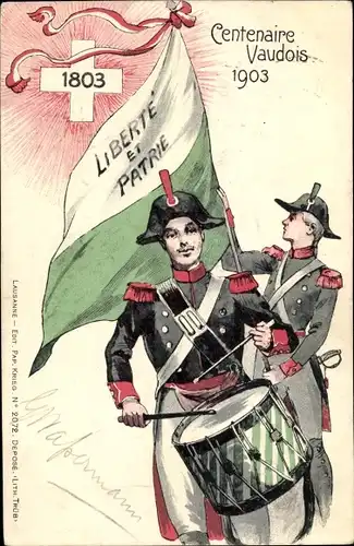 Ak Centenaire Vaudois 1903, Liberte et Patrie