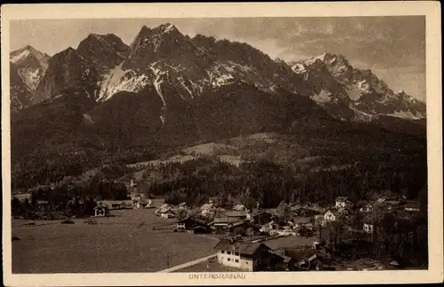 Ak Untergrainau Grainau im Kreis Garmisch Partenkirchen, Panorama, Alpen