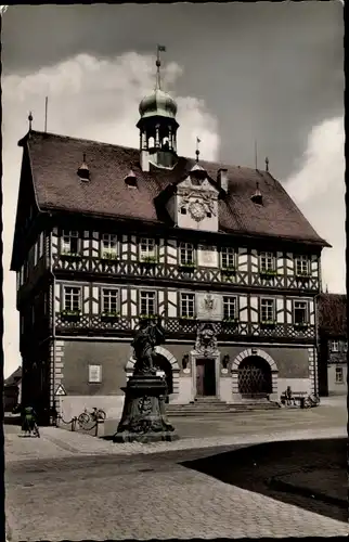 Ak Bad Staffelstein am Main Oberfranken, Rathaus