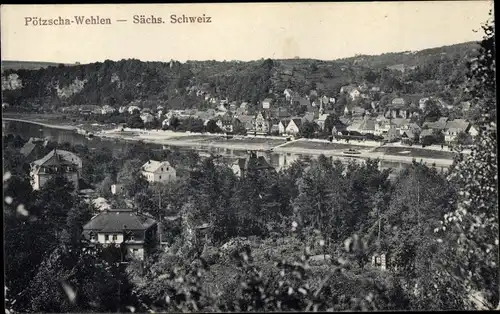 Ak Pötzscha Wehlen an der Elbe Sachsen, Panorama