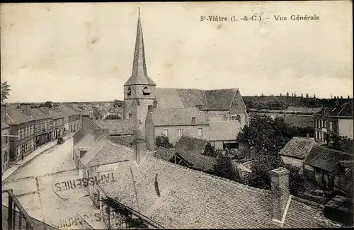 Ak Saint Viatre Loir et Cher, Vue Générale, Église