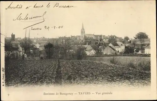 Ak Tavers Loiret, Vue générale