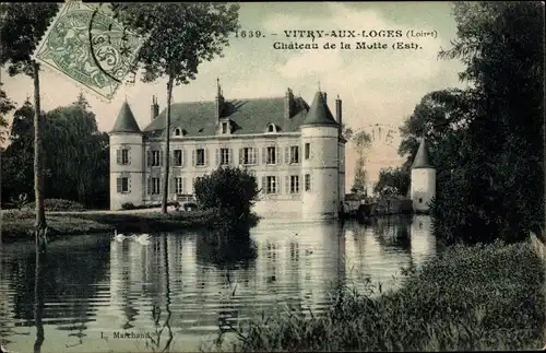 Ak Vitry aux Loges Loiret, Chateau de la Motte