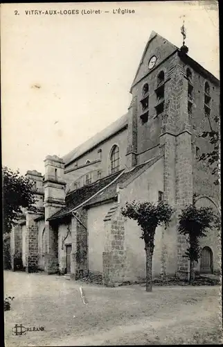Ak Vitry aux Loges Loiret, L'Eglise