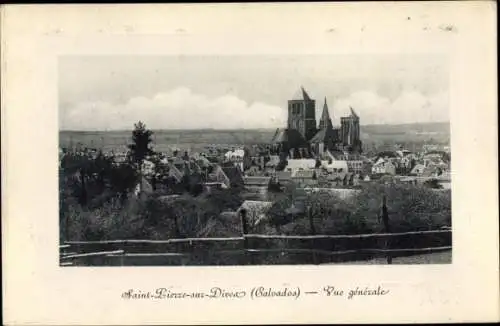 Ak Saint-Pierre-sur-Dives Calvados, Vue Générale