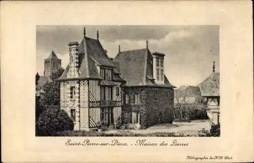 Ak Saint-Pierre-sur-Dives Calvados, Maison des Lierres