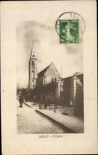 Ak Milly Essonne, L´Église