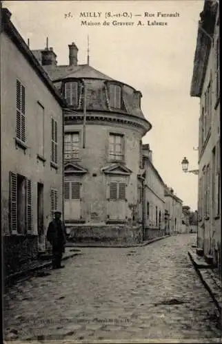 Ak Milly Essonne, Rue Farnault