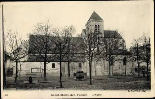 Ak Saint Maur des Fossés Val de Marne, l´Église