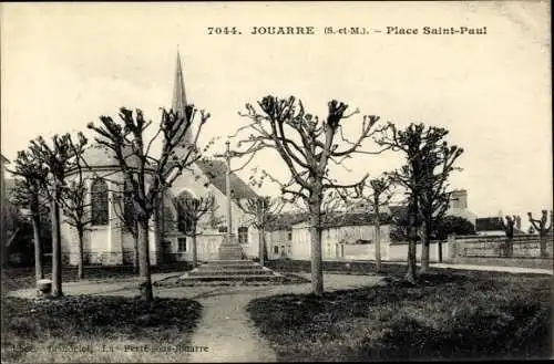 Ak Jouarre Seine et Marne, Place Saint Paul