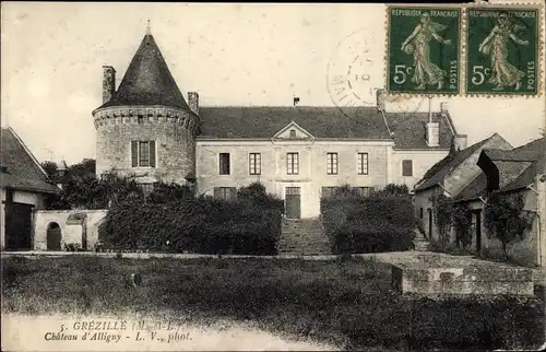 Ak Grezille Maine et Loire, Château d´Alligny