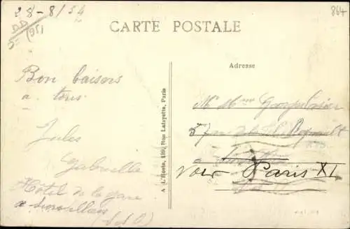 Ak Survilliers Val d'Oise, Mairie et Écoles