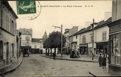 Ak Saint Gratien Val d’Oise, Place d´Armes