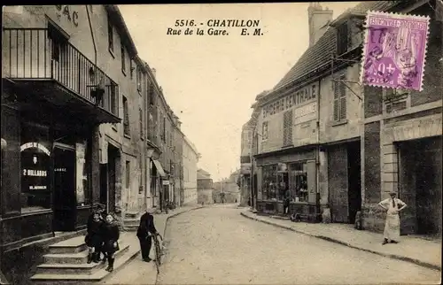 Ak Chatillon Hauts de Seine, Rue de la Gare