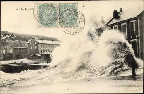 Ak Port en Bessin Calvados, Tempête du 21 Février