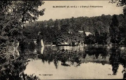 Ak Elancourt Yvelines, Étang à Frécambeau