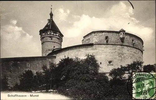 Ak Schaffhausen am Rhein Schweiz, Munot