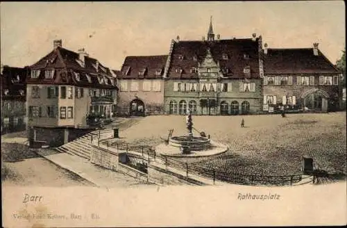 Ak Barre Allier, Rathausplatz