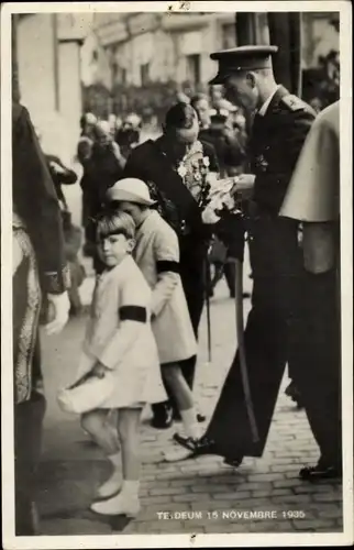 Ak Adel Belgien, Te deum 15 novembre 1935