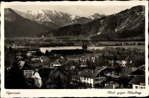Ak Tegernsee in Oberbayern, Panorama, Blauberg