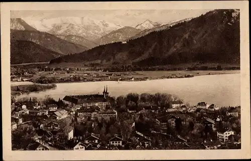Ak Tegernsee in Oberbayern, Panorama, Blauberg, Schildenstein