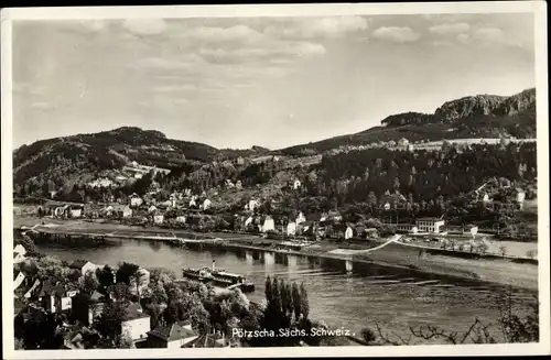 Ak Pötzscha Wehlen an der Elbe Sachsen, Panorama