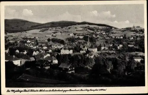 Ak Sebnitz Sachsen, Panorama von der Finkenbaude, Grenzbaude, Tanzplan, Buchberg