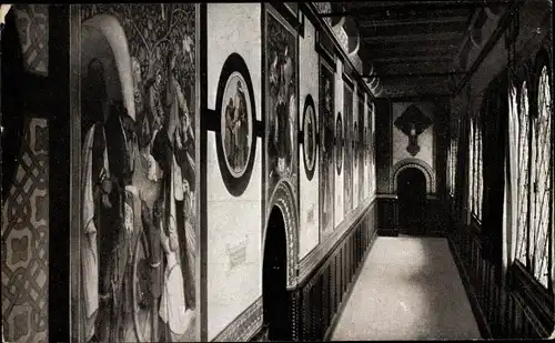 Ak Lutherstadt Eisenach in Thüringen, Wartburg, Elisabethgaliere