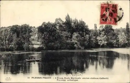Ak Plessis Piquet Hauts-de-Seine, Étang, École Horticole, Ancien Château Colbert