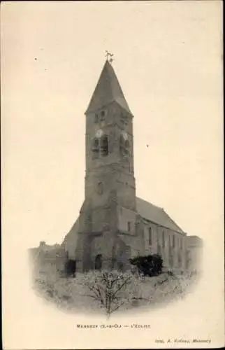 Ak Mennecy Essonne, Église