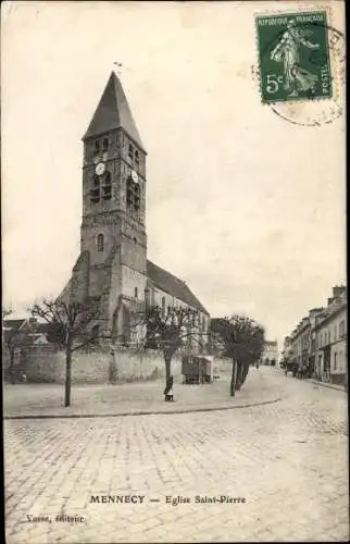 Ak Mennecy Essonne, Église Saint Pierre